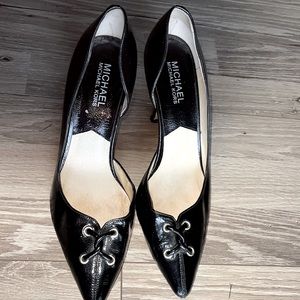 Michael Kors black with crisscross top hee…